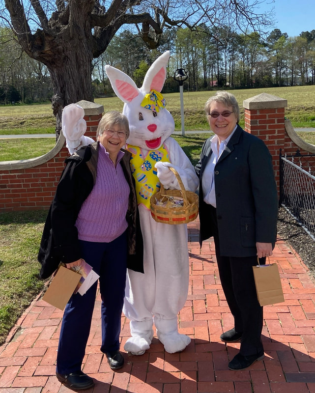Sheila F Sfrella and Easter Bunny